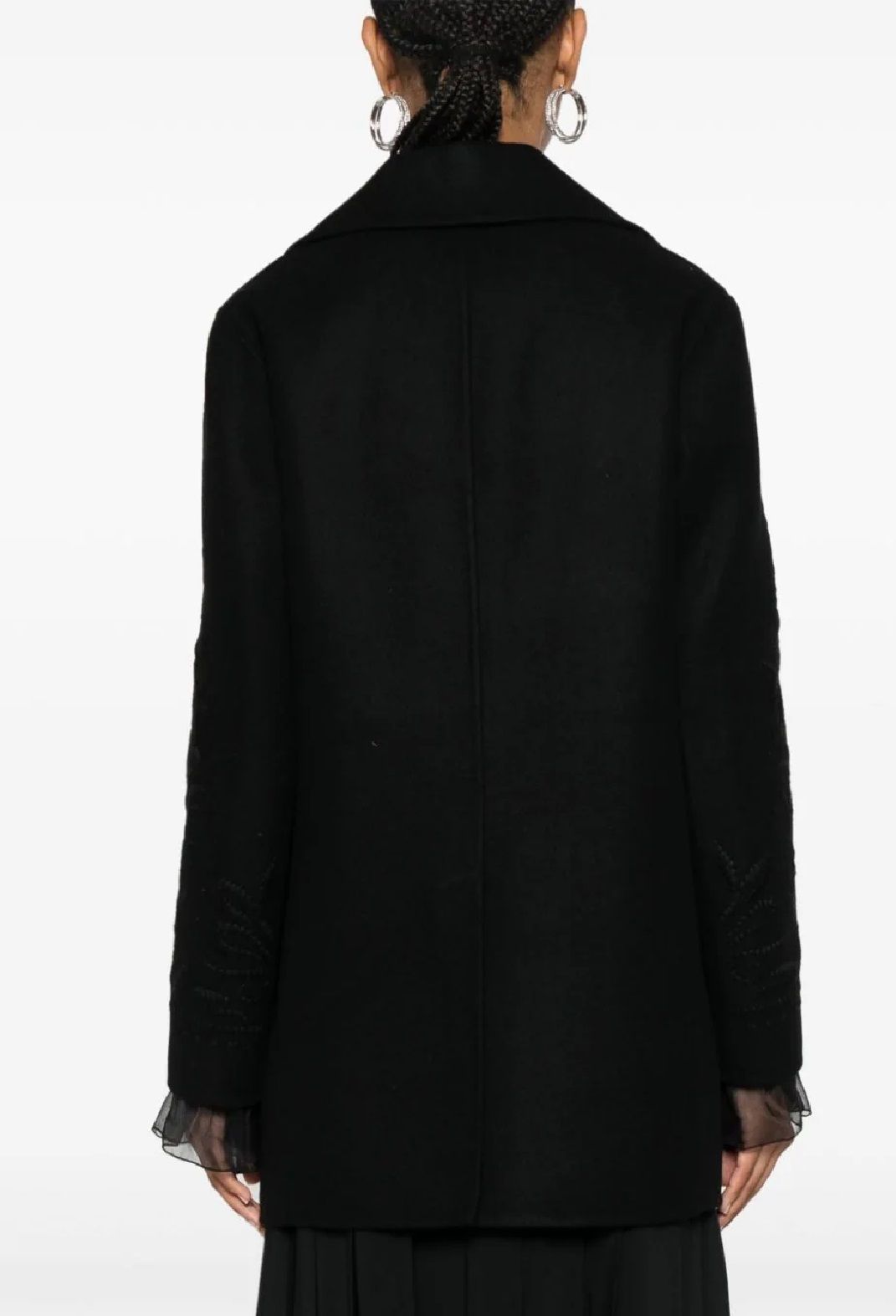 コート ERMANNO SCERVINO Women Coats D460D745KGR 95708 Black Czarne spodnie damskie